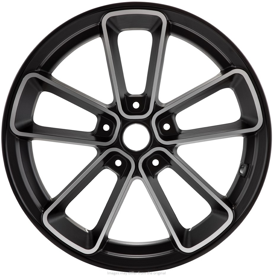 Jante avant/arrière 13" pour Vespa GTS/GTS Super/GTV/GT 125-300ccm, noire avec bordure argentée