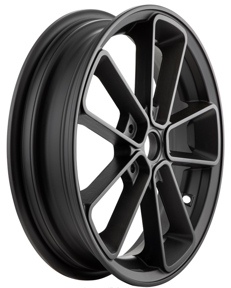 Jante avant/arrière 13" pour Vespa GTS/GTS Super/GTV/GT 60/GT/GT L 125-300ccm, noire mate