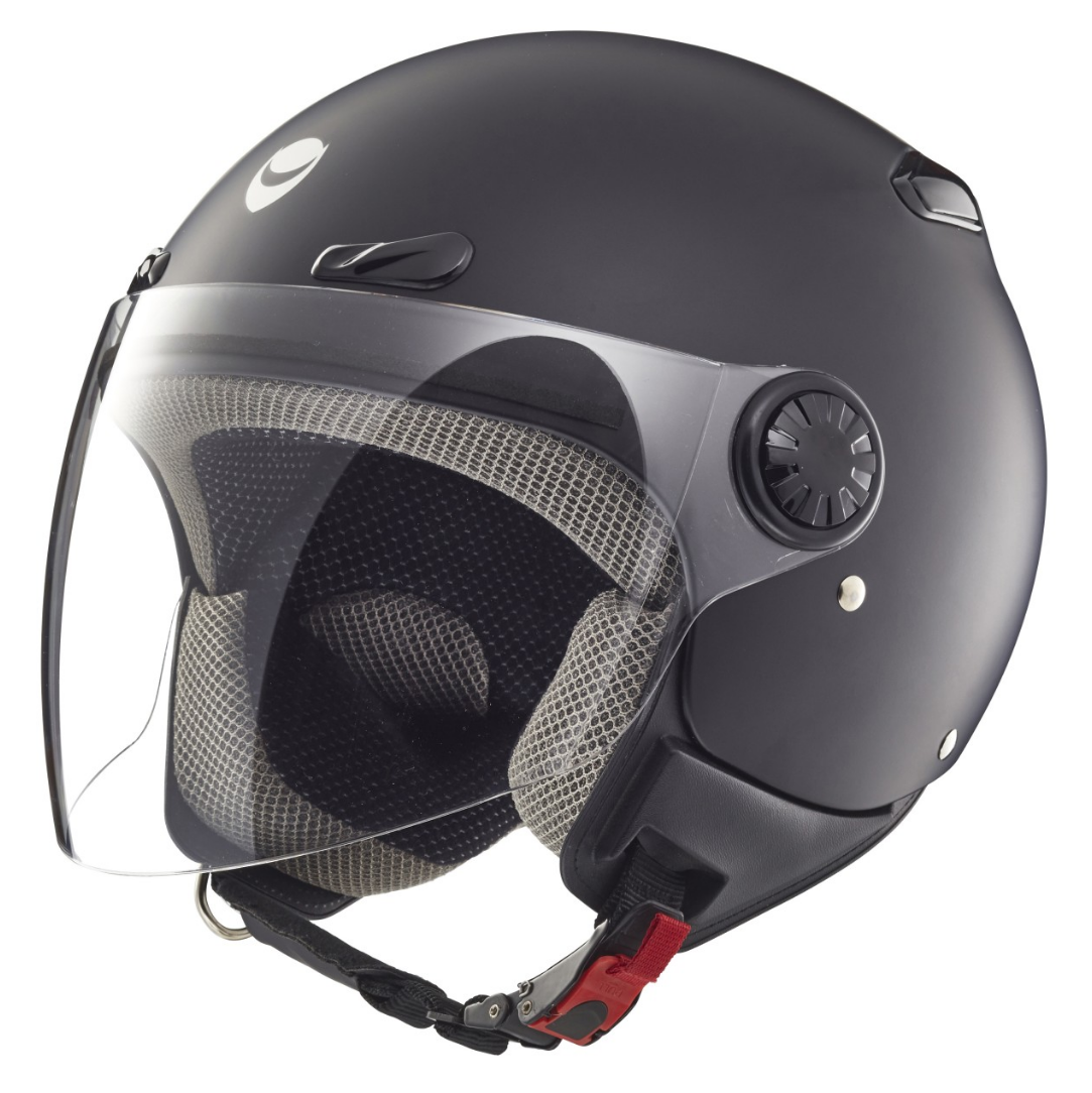 Helmo Milano casque jet, Oscuro, noir, matt