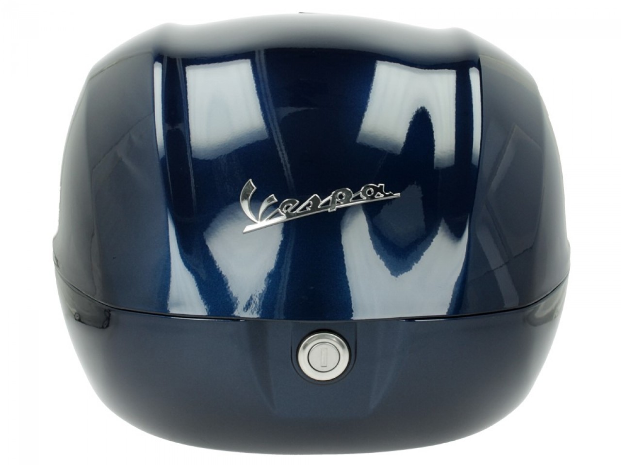 Kit top case 32L blue midnight (222/A), coussin dorsal beige pour Vespa Sprint / Primavera