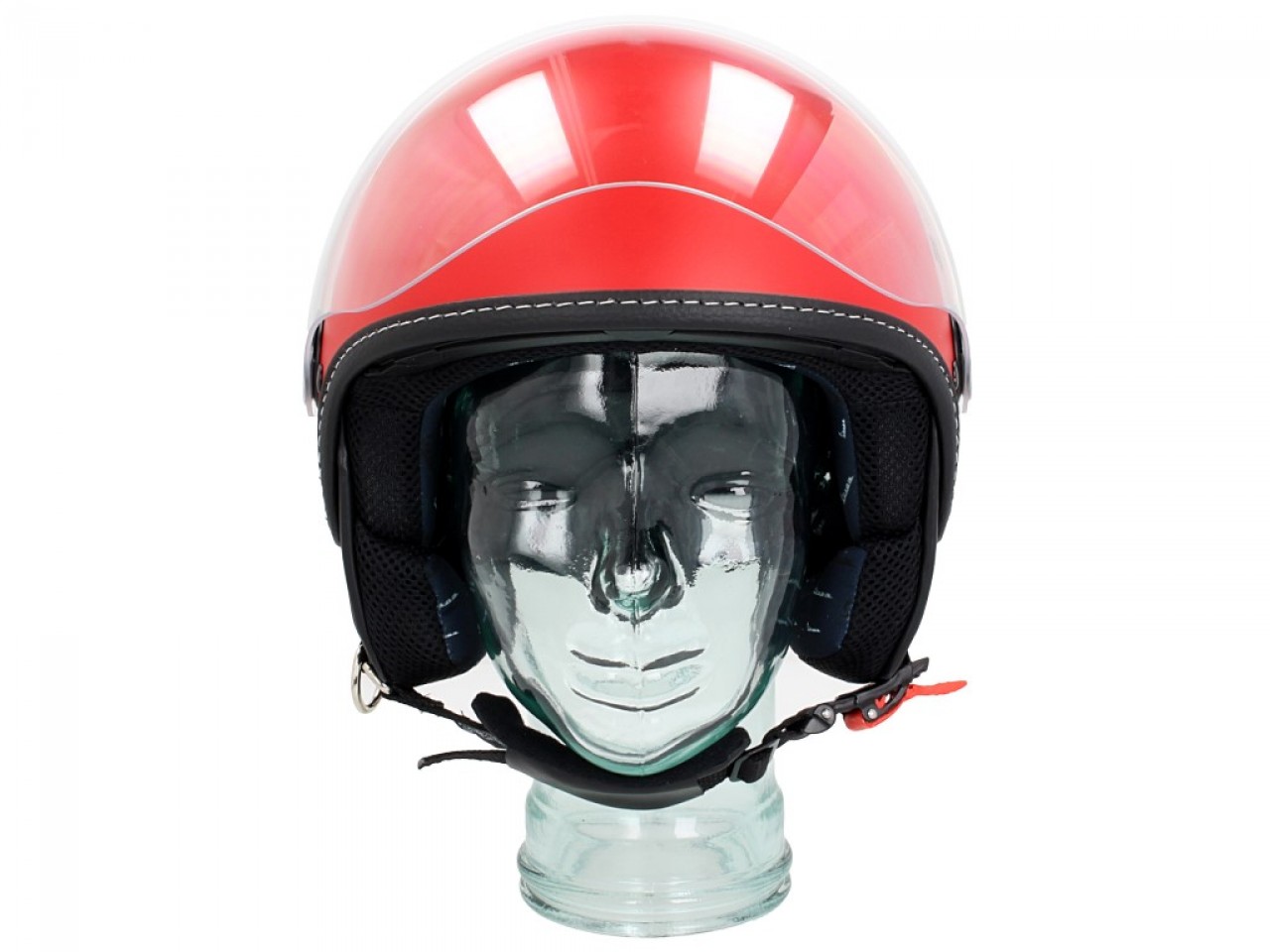 Casque jet Vespa visière 3.0 rouge profondo
