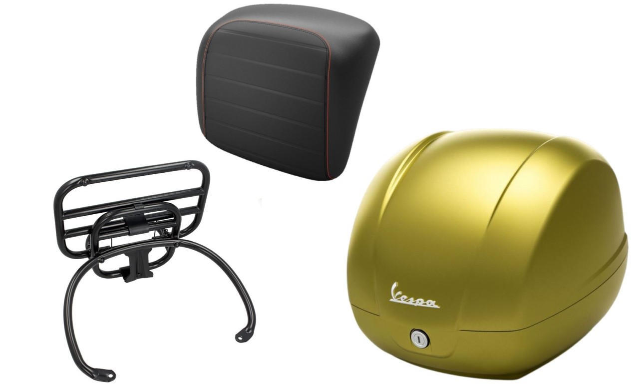 Topcase kit 36L verde army (333/A), porte-bagages noir pour Vespa GTS 125/300/310