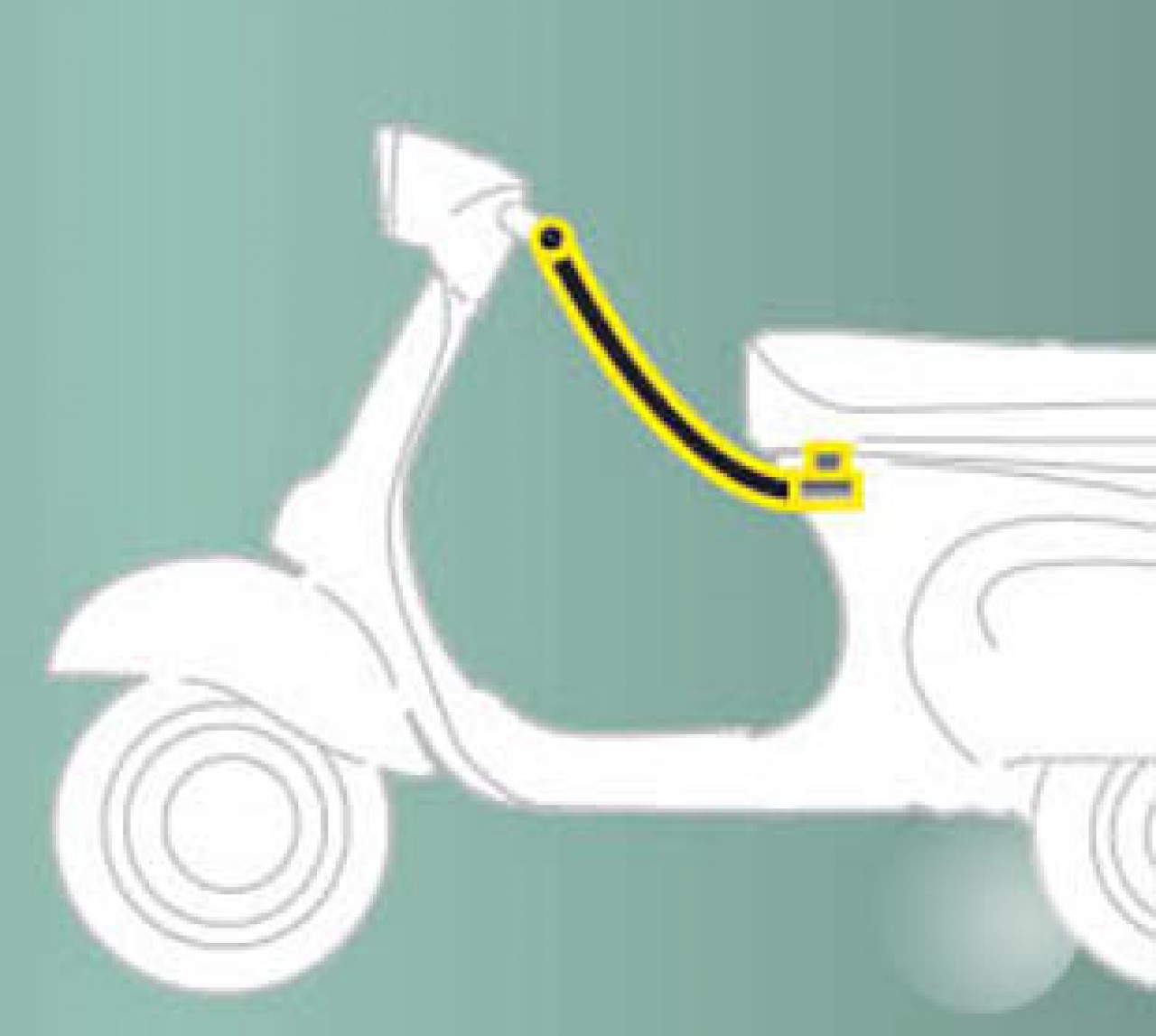 Serrure spéciale (selle - guidon) pour MP3 Original