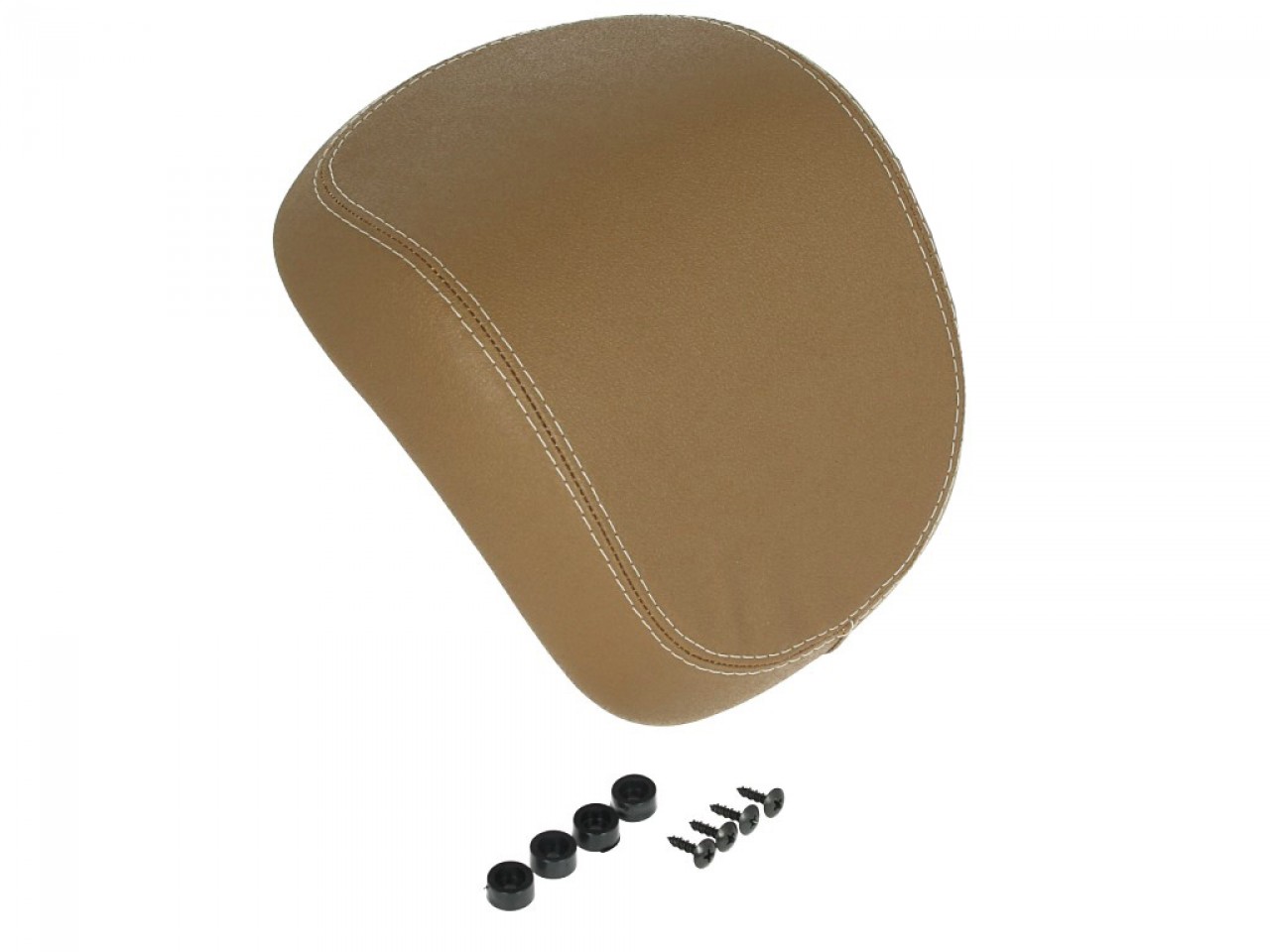Kit top case 32L bleu foncé (289/A), coussin dorsal beige pour Vespa Primavera