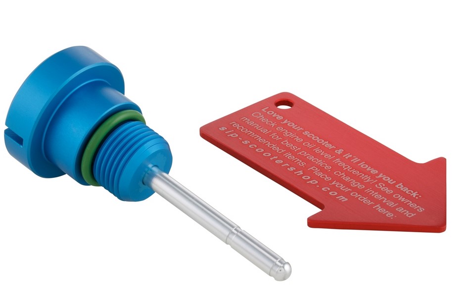 Bouchon de remplissage d'huile moteur pour Vespa, bleu mat