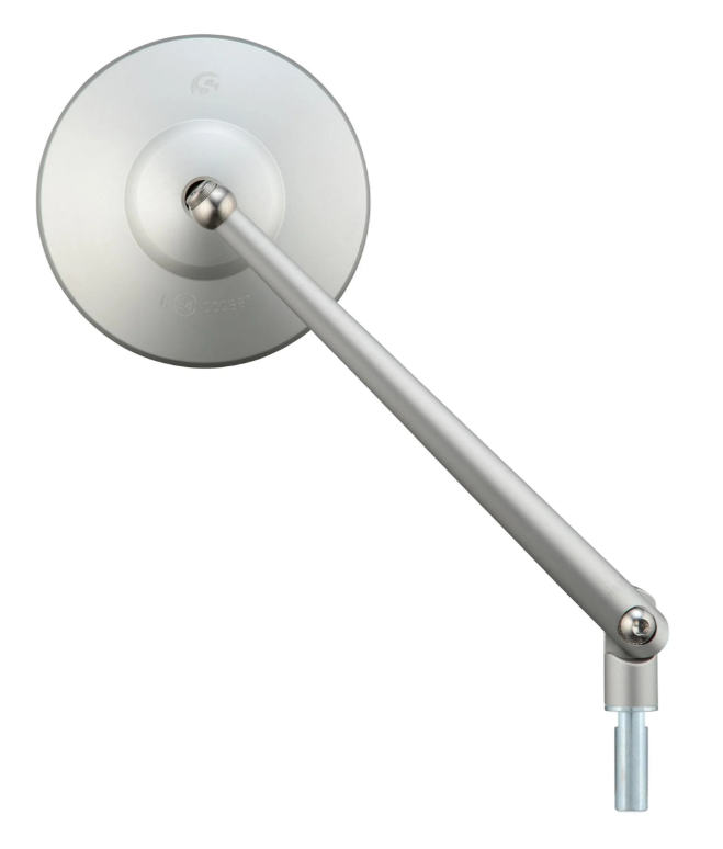 Rétroviseur standard pour Vespa, filetage à droite, argent mat