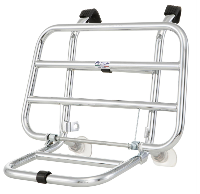 Porte-bagages avant pour Vespa PX 80-200ccm, pliable, chrome