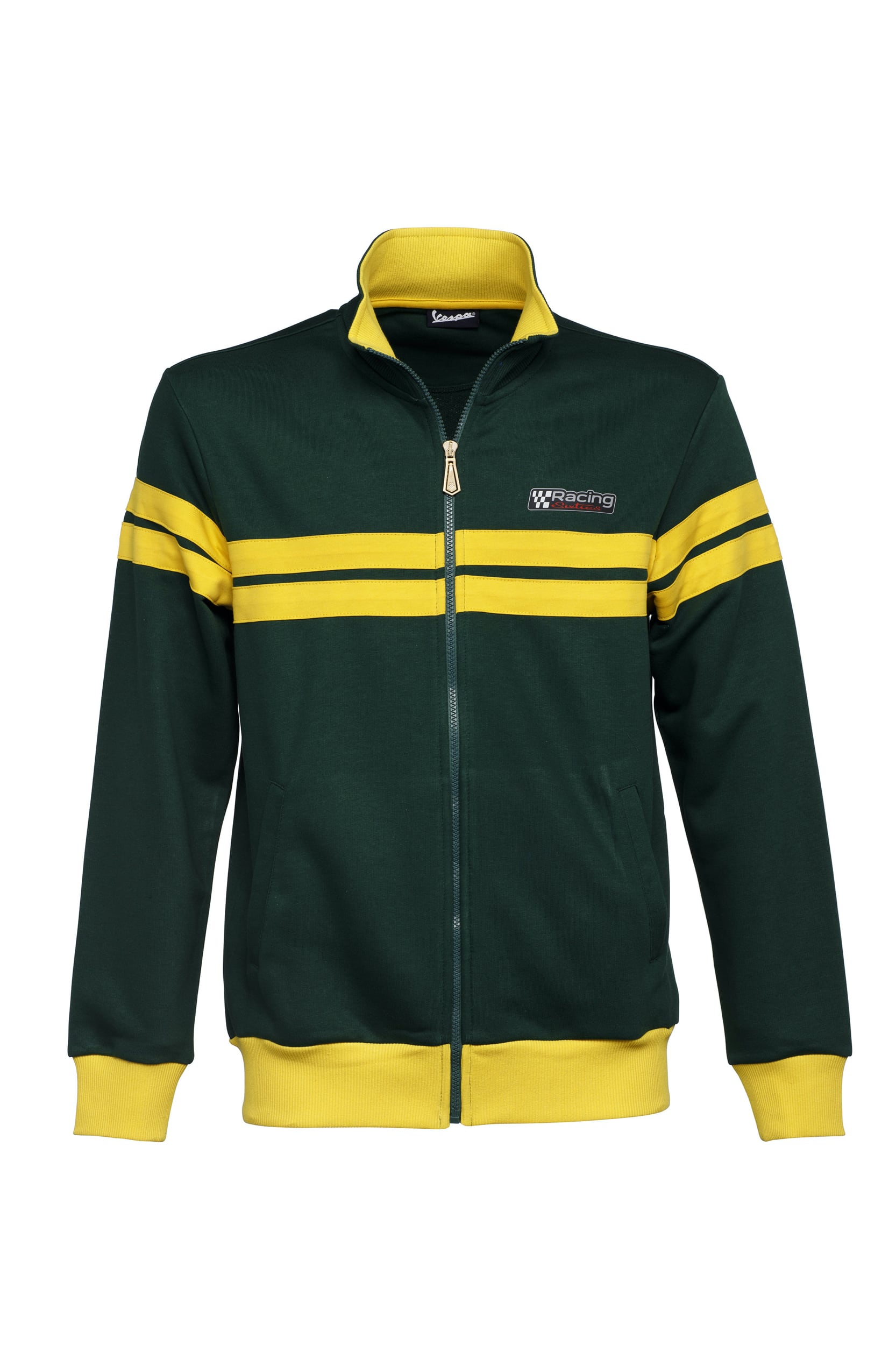 Veste sweat Vespa, Racing Sixties 60s vert / jaune