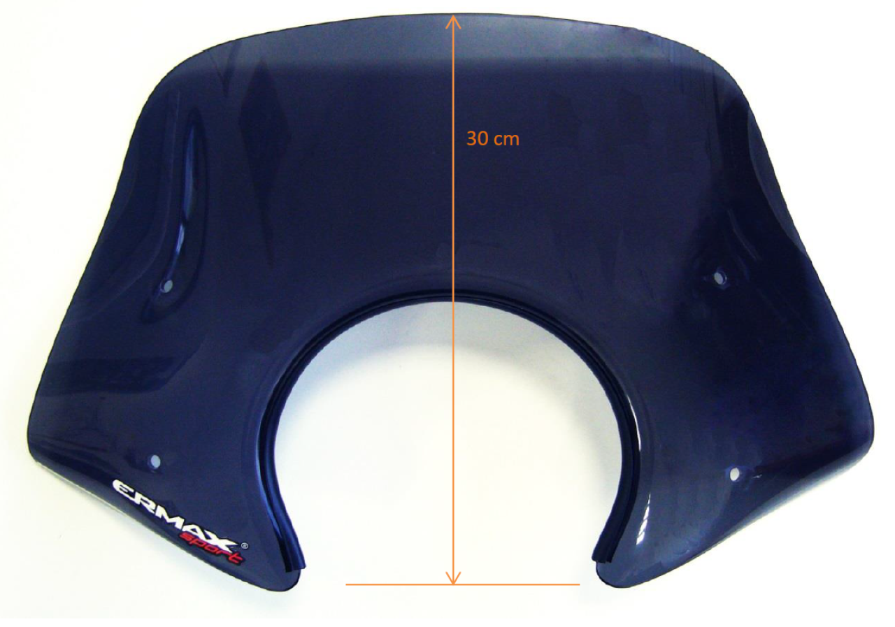 Pare-brise ERMAX Piccolo H 300 mm pour Vespa Primavera 50-150ccm 2T/4T, teinté/light black