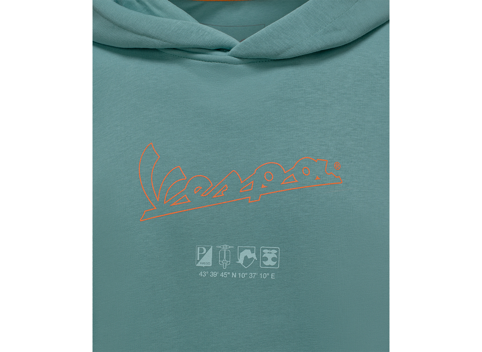 Sweat à capuche Vespa « Soul » vert, collection DEC - L