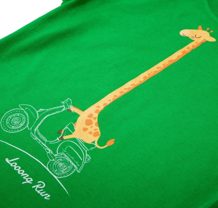 T-shirt "Looong Run" pour enfants, vert