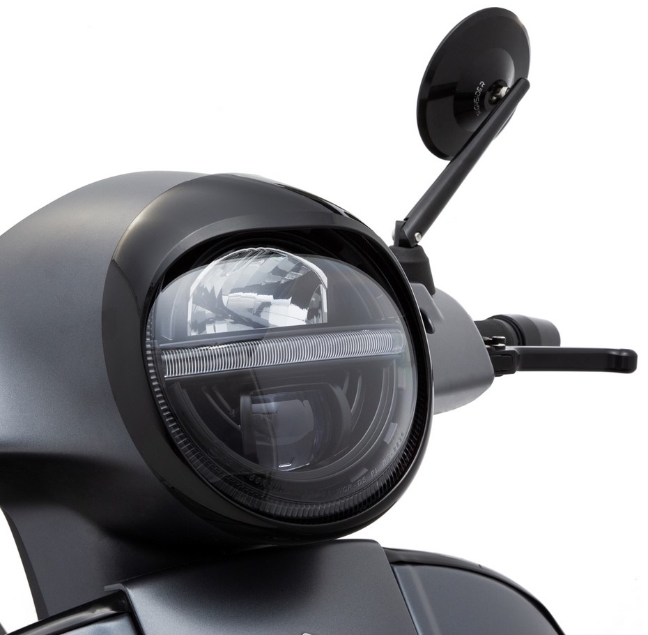 Anneau de lampe pour Vespa GTS/GTS Super/GT/GT L 125-300ccm, noir brillant