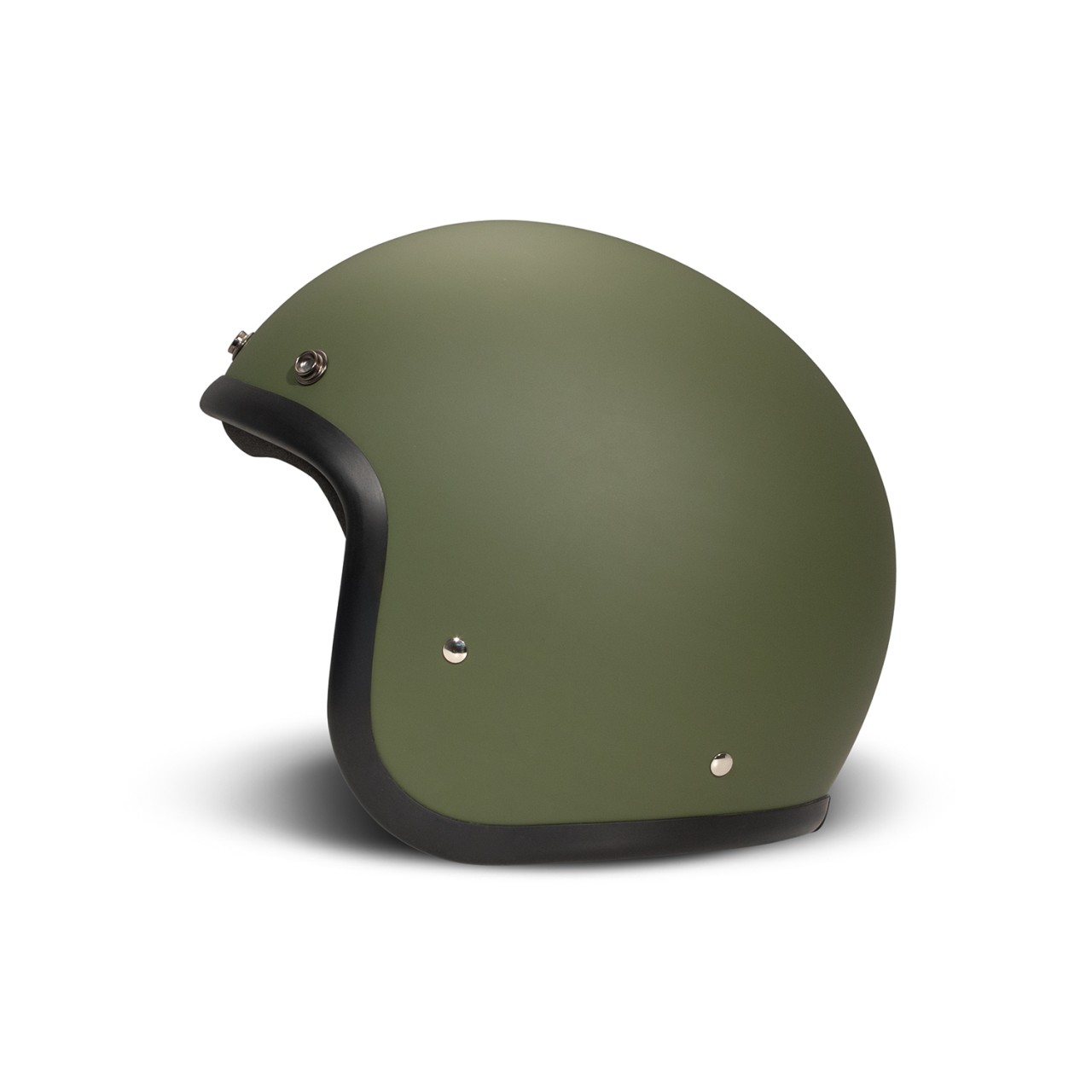 Casque intégral DMD Retro, vert mat, Matt Green, fibre de verre, ECE 22.06
