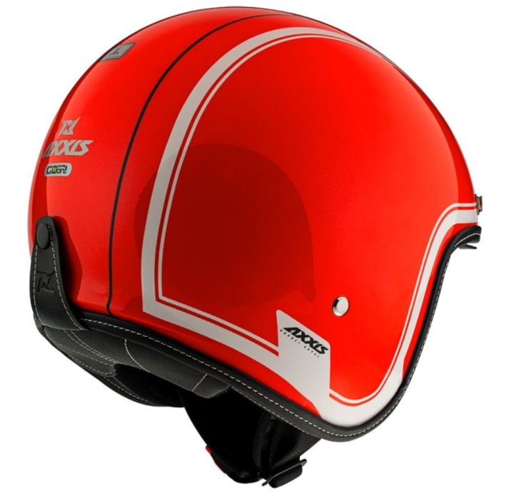Casque jet Axxis, Hornet SV Royal, rouge brillant