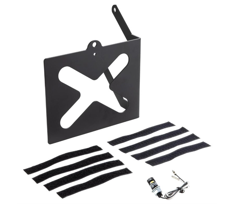 Support de plaque d'immatriculation latéral pour Vespa GTS/GTS Super/GTV/GT, noir mat