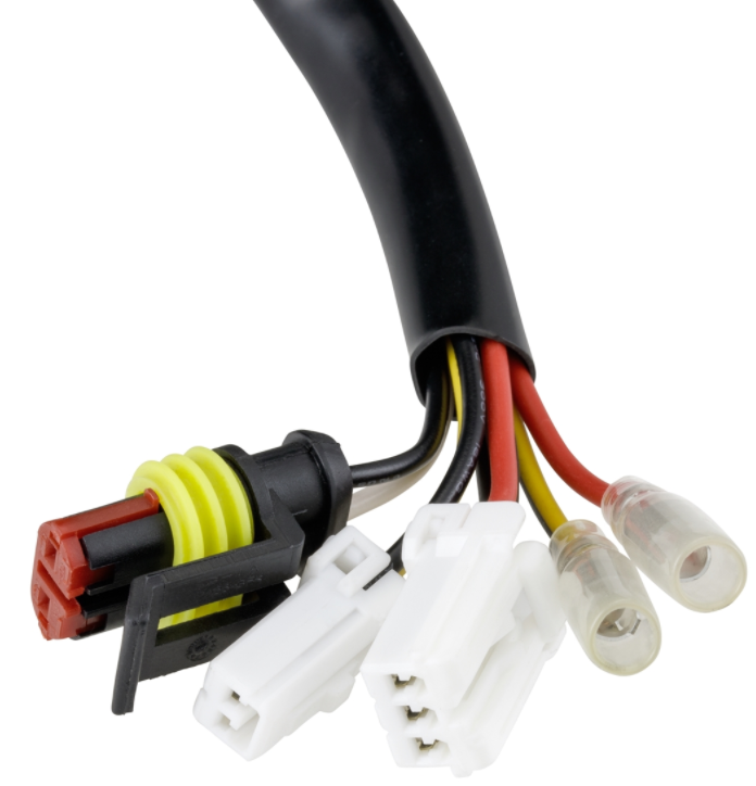 Feu arrière LED rouge pour Vespa Primavera/Sprint 50-150ccm, bord - noir mat