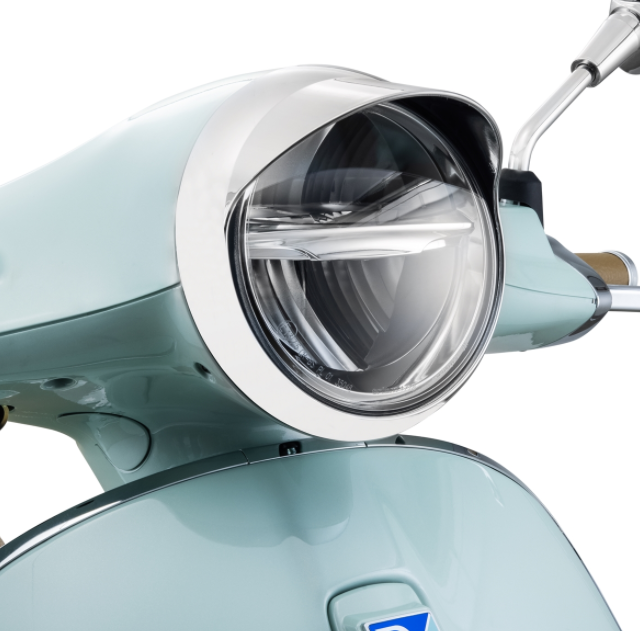 Anneau de lampe pour Vespa Primavera 50-125ccm 2T/4T, chrome