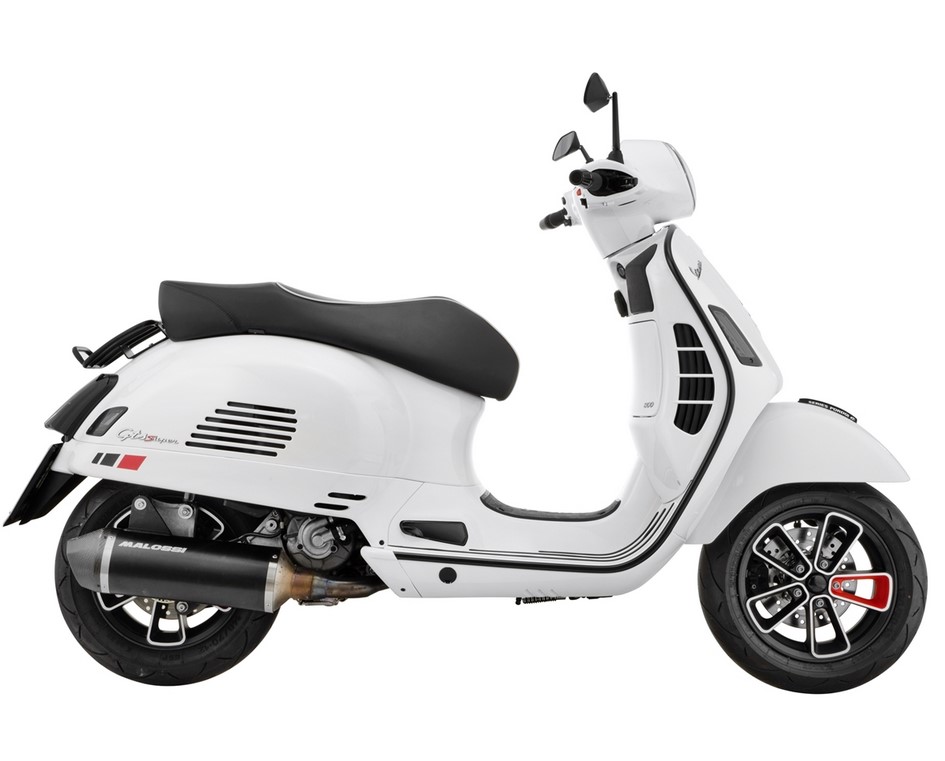 Jante avant/arrière 12" pour Vespa GTS/GTS Super/GTV/GT 60/GT/GT L 125-300cc, noir mat/rouge