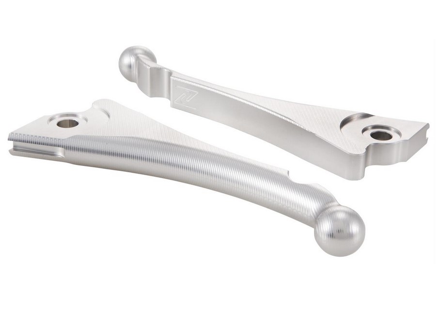 Kit levier de frein sport ZELIONI Shorty 3D pour Vespa, droite et gauche, argent anodisé