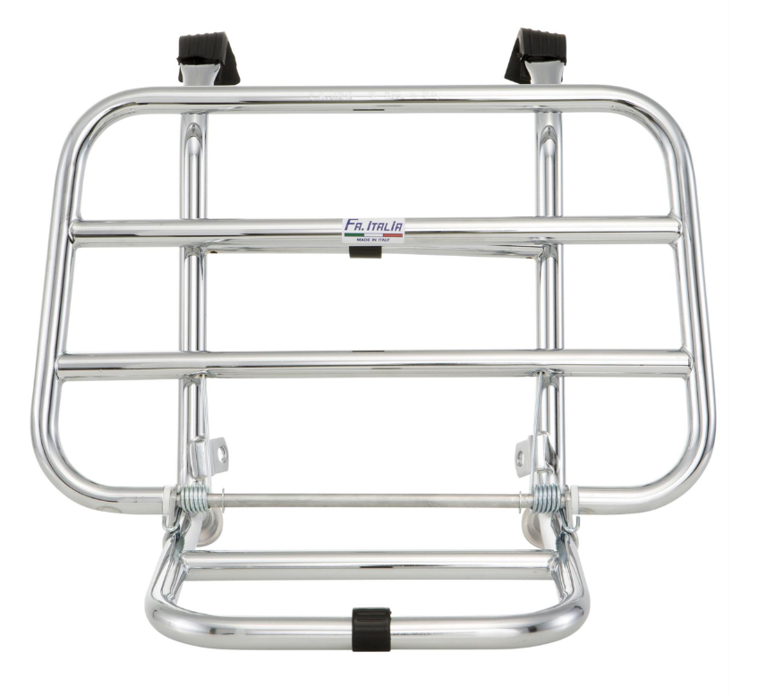 Porte-bagages avant pour Vespa PX 80-200ccm, pliable, chrome