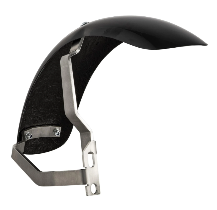 Aile 2.0 Garelli Race EVO II pour Vespa PX 80-200ccm, GFK noir, support inox brossé