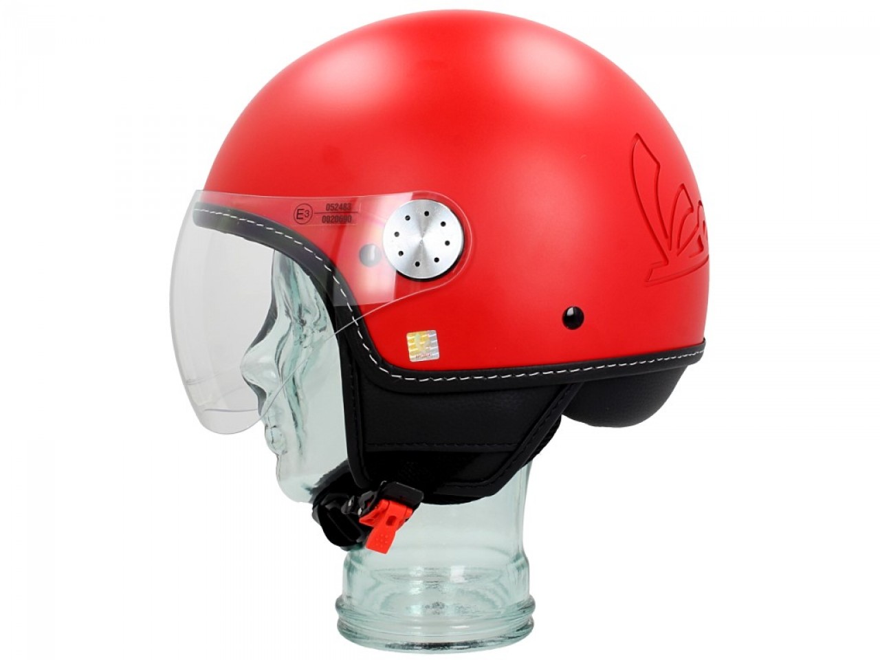 Casque jet Vespa visière 3.0 rouge profondo