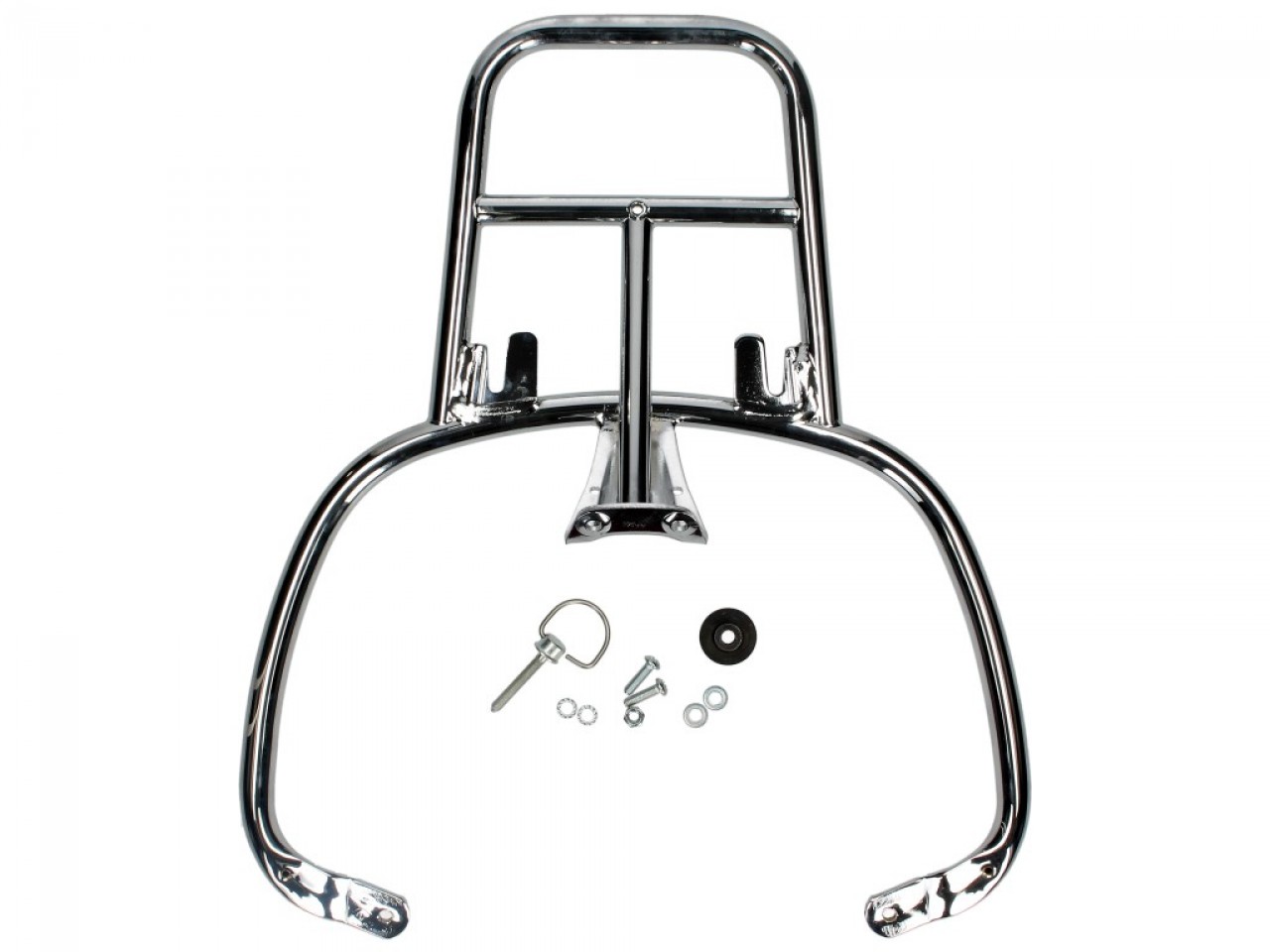 Kit top case 32L bleu (261/A), coussin dorsal marron pour Vespa Sprint / Primavera