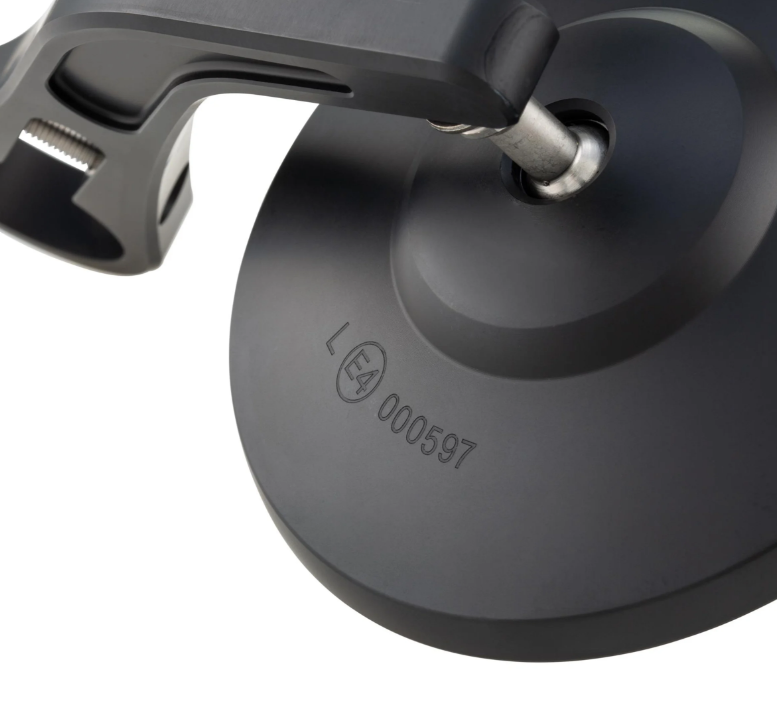 Rétroviseur d'extrémité de guidon pour Vespa, gauche ou droite, rond, noir mat