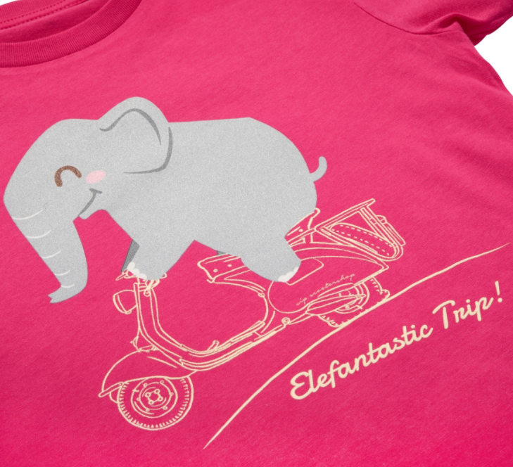 T-shirt enfant "Elefantastic Trip!", rose