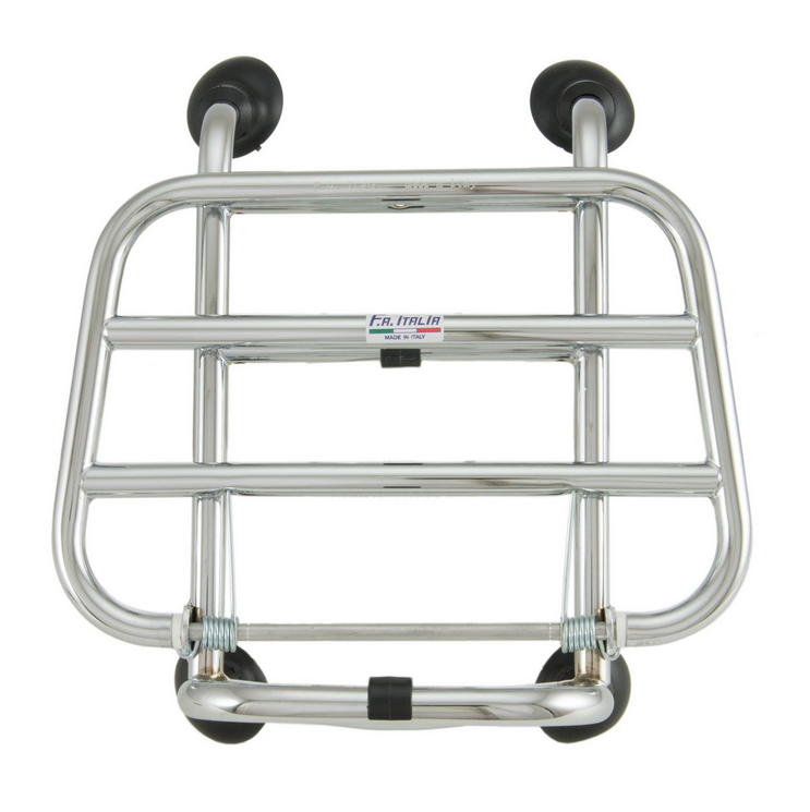 Porte-bagages avant pour Vespa Primavera /Sprint /Elettrica 50-150ccm, pliable, chrome