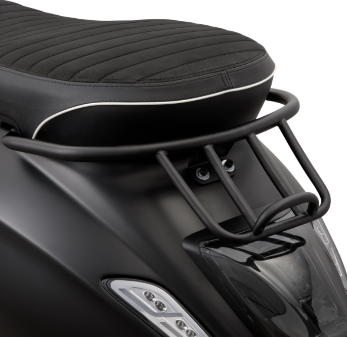 Porte-bagages/barre de maintien de la selle noir mat pour Vespa Primavera/Sprint 50-150ccm 2T/4T AC