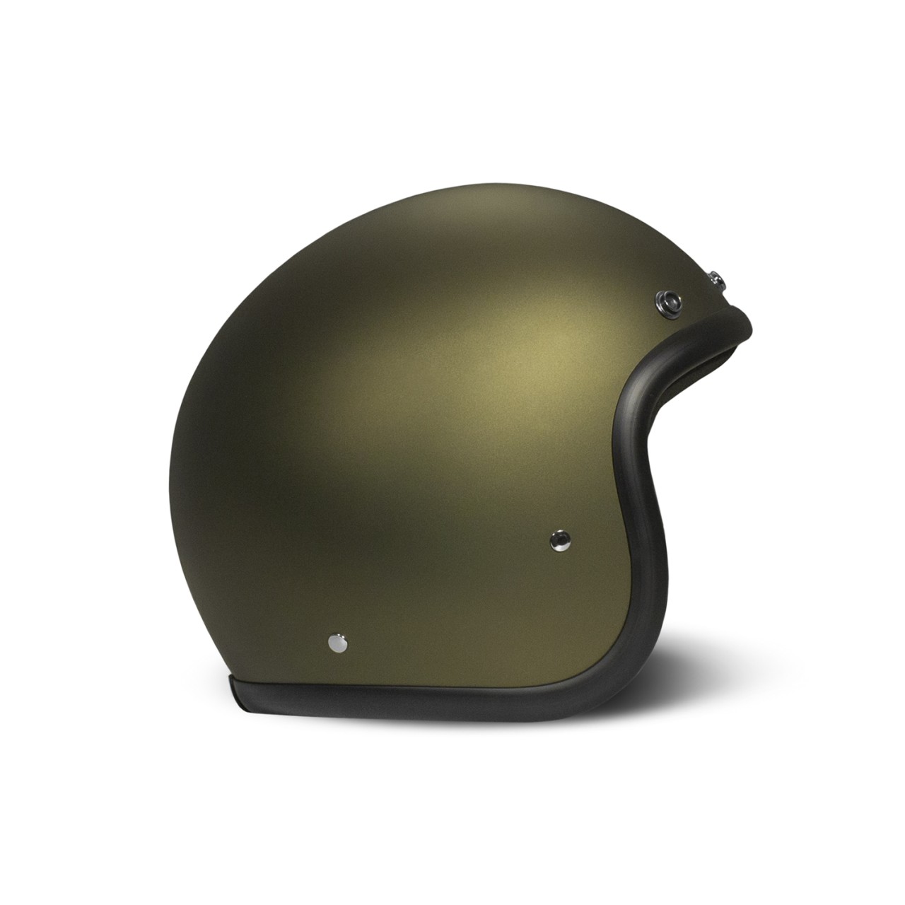 Casque intégral DMD Retro, vert mat, Olive Gold, fibre de verre, ECE 22.06