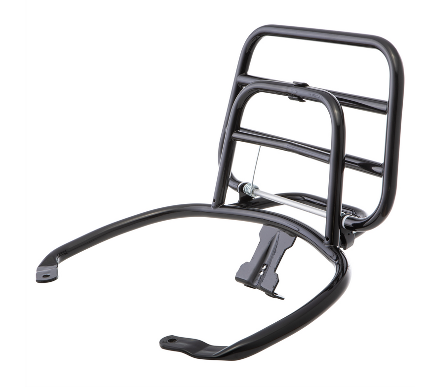 Porte-bagages arrière pour Vespa Primavera /Sprint 50-150ccm, pliable, noir brillant