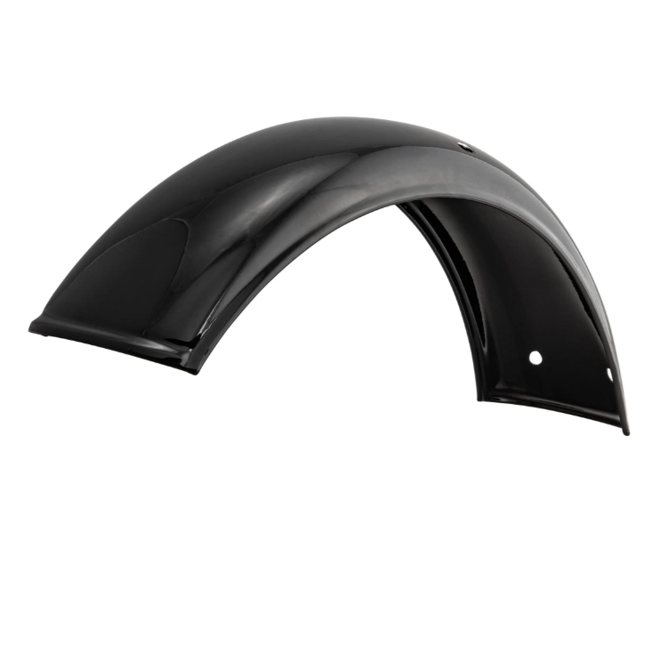 Aile 2.0 Garelli sans support pour Vespa PX 80-200ccm, métal noir brillant