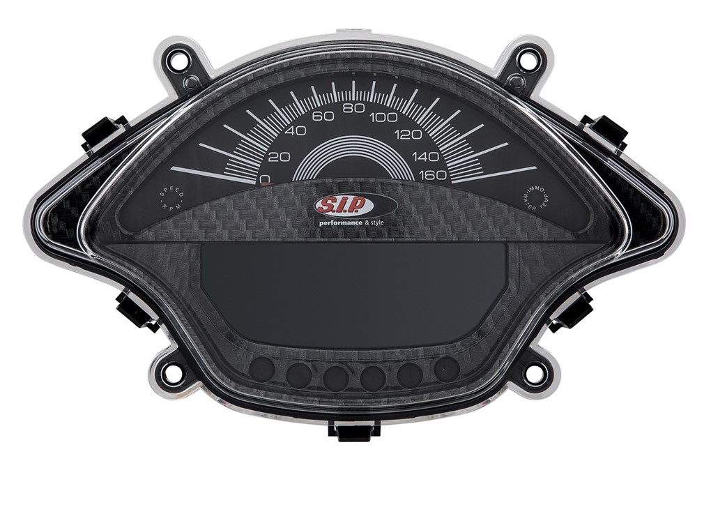 Compte-tours/tachymètre pour Vespa GTS/GTS Super 300ccm FL ('14-), carbon-look