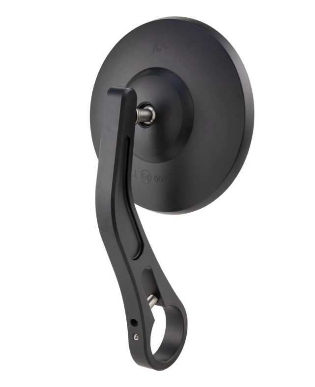 Rétroviseur d'extrémité de guidon pour Vespa, gauche ou droite, rond, noir mat