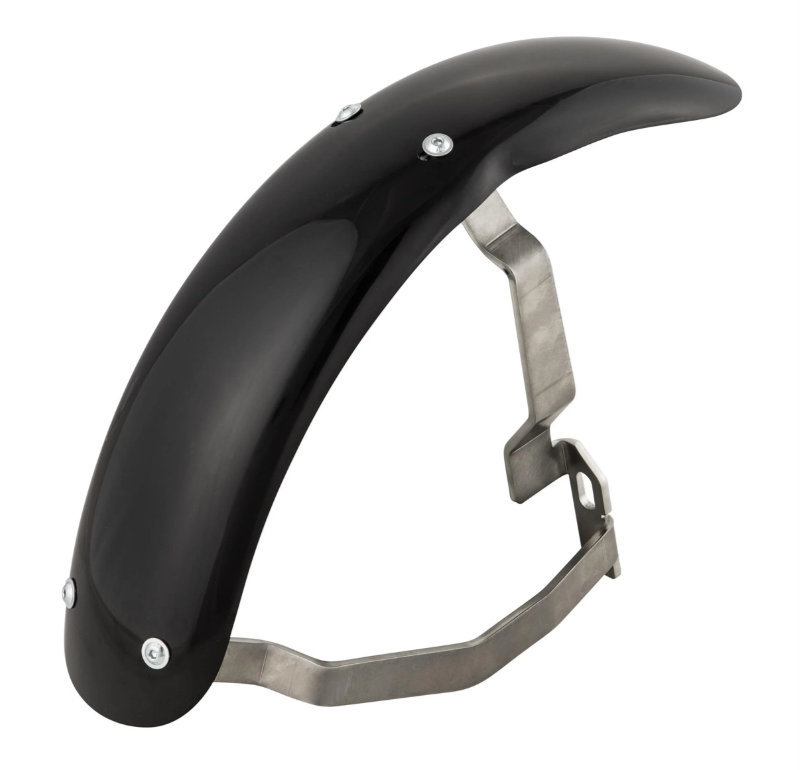 Aile 2.0 Garelli Race EVO II pour Vespa PX 80-200ccm, GFK noir, support inox brossé
