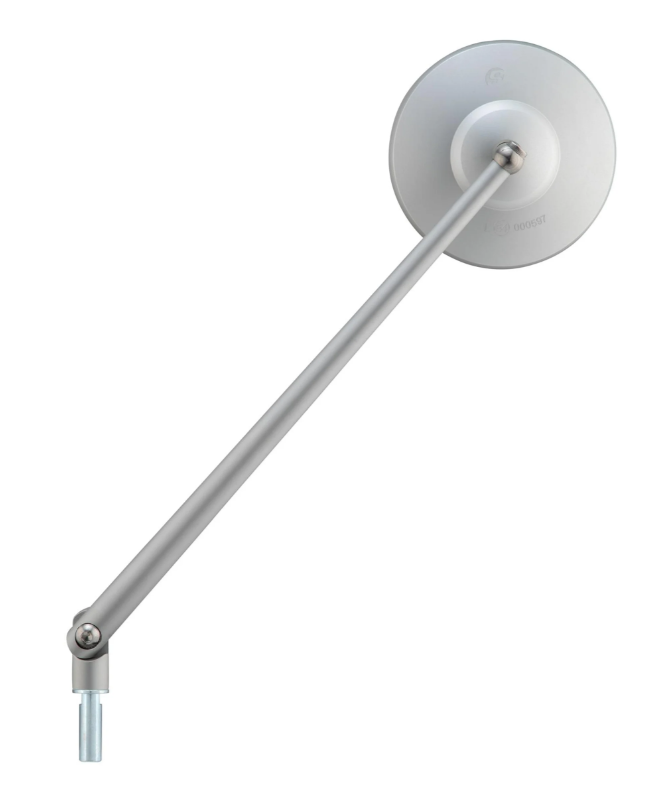 Rétroviseur standard pour Vespa, filetage à gauche, argent mat