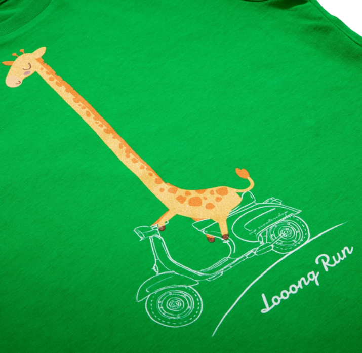 T-shirt "Looong Run" pour enfants, vert