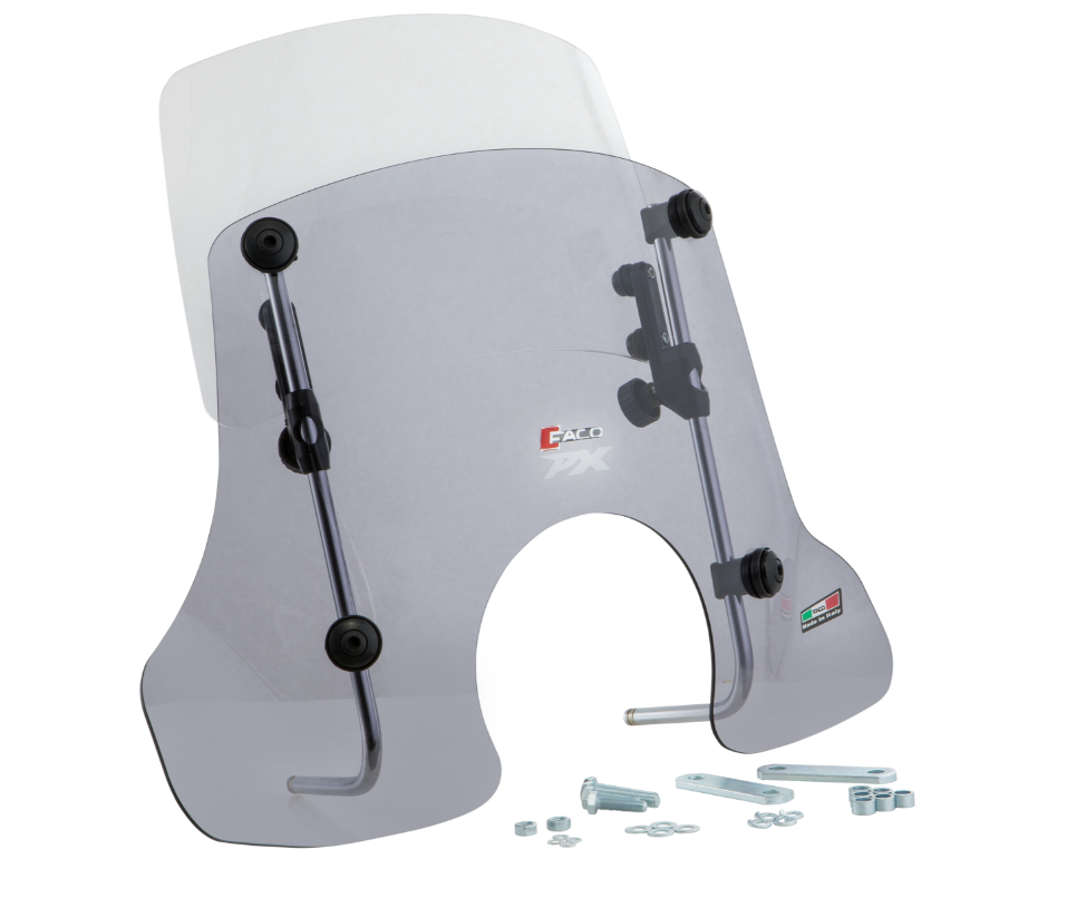Pare-brise FACO "Twin-Screen" pour Vespa PX 80-200ccm, teinté