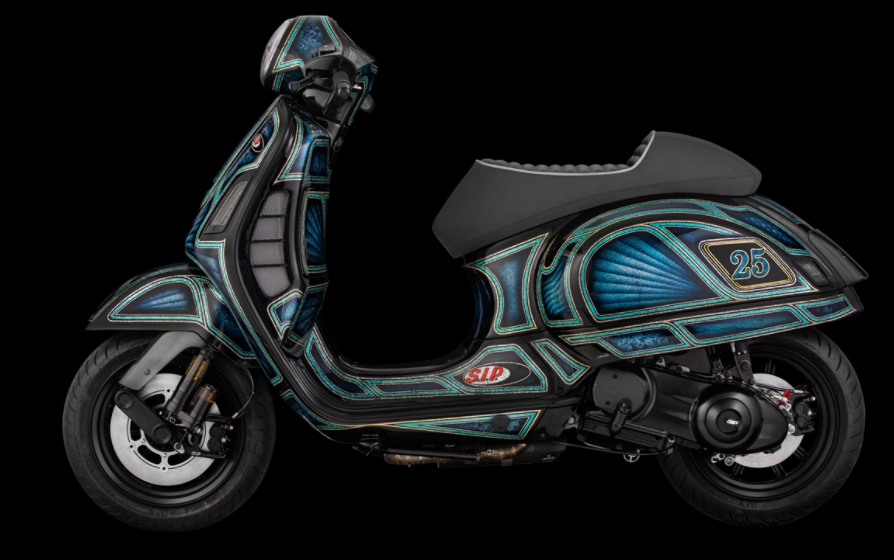 Couvercle de vario pour Vespa, noir mat
