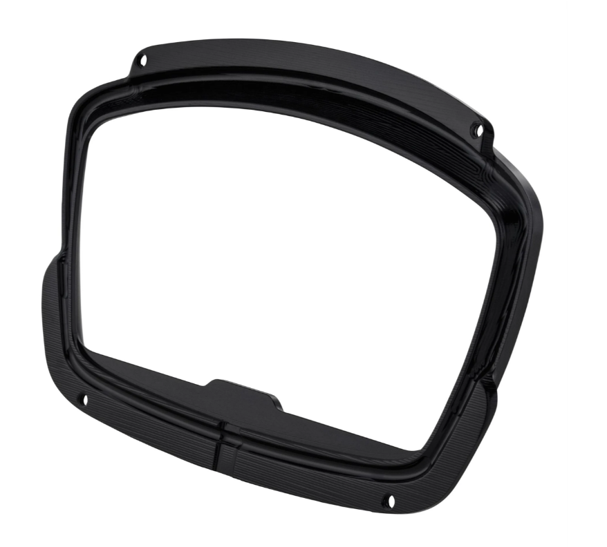 Anneau décoratif tachymètre pour Vespa GTS Supertech HPE 125/300 ('19-), noir brillant