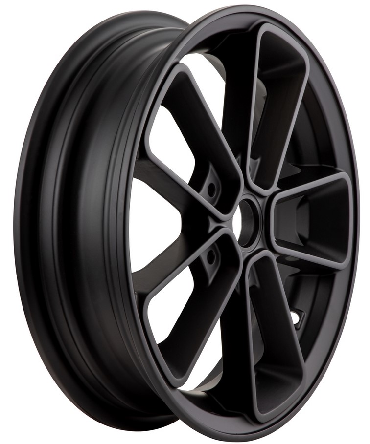 Jante avant/arrière 12" pour Vespa GTS/GTS Super/GTV/GT 60/GT/GT L 125-300ccm, noire mate