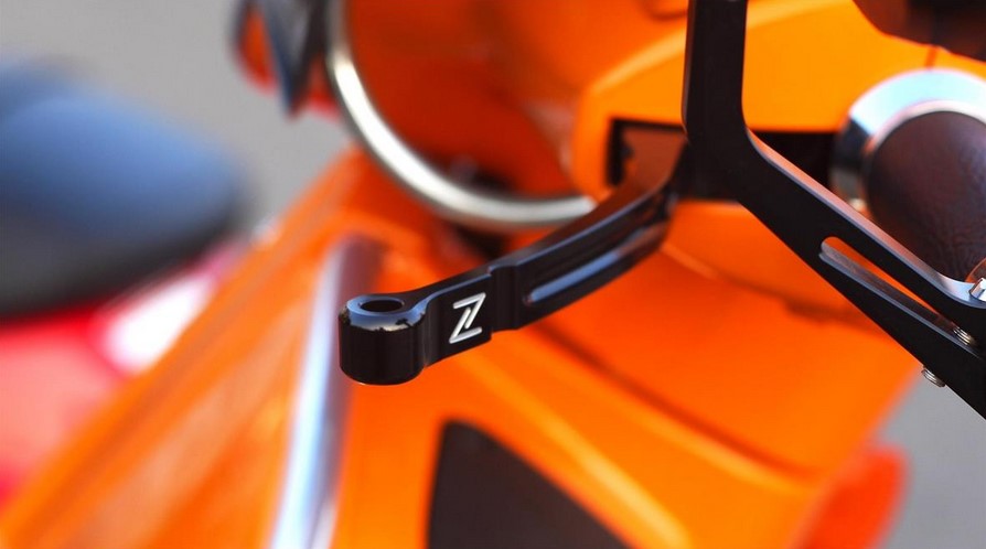 Kit levier de frein sport ZELIONI pour Vespa, droite et gauche, noir