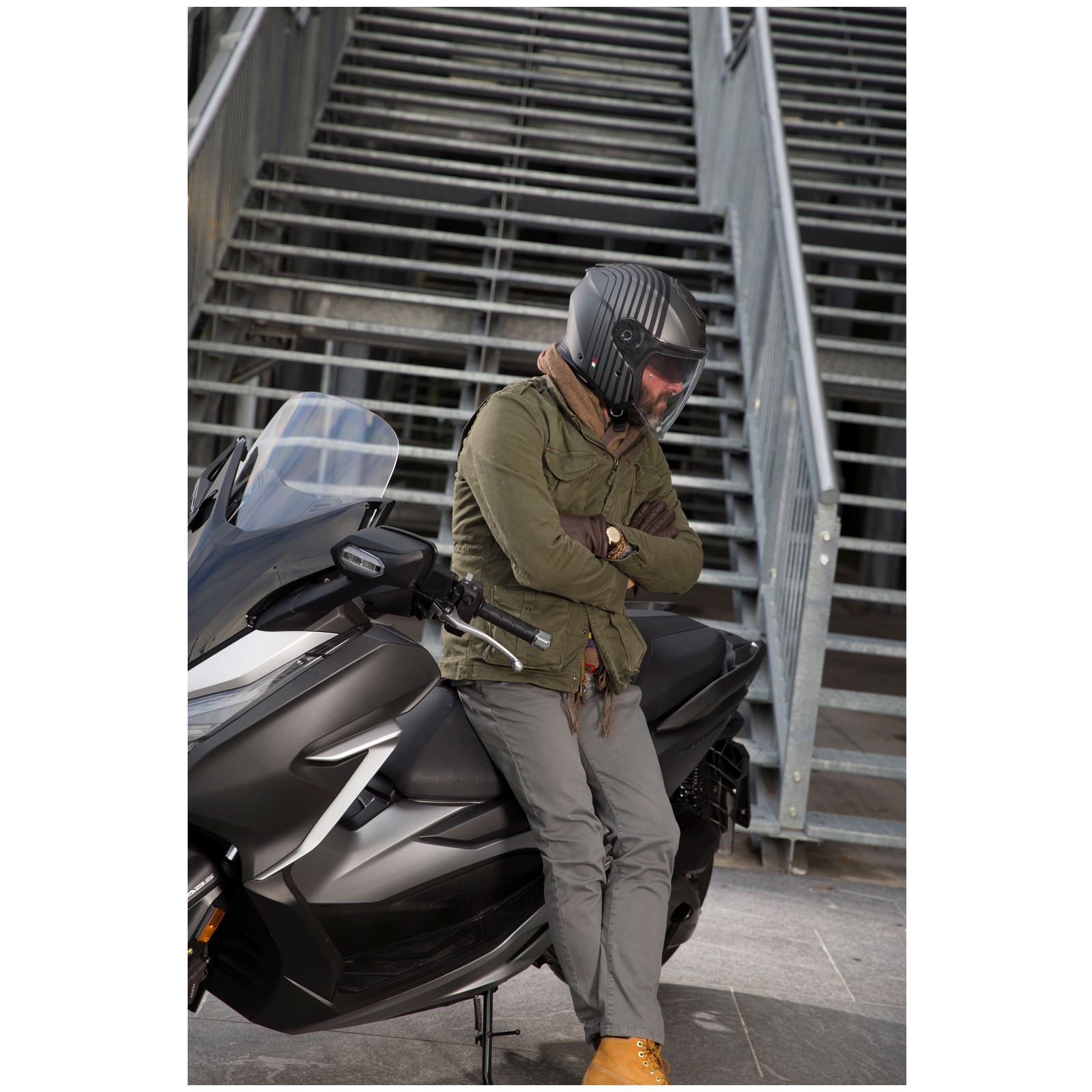 Caberg casque Flyon Bakari, matt-gun/noir