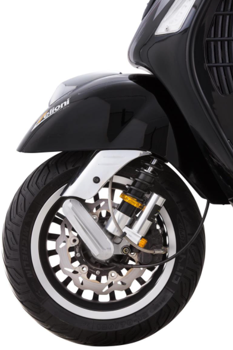 Amortisseur avant pour Vespa GTS/GTS Super/GTV/GT 60/GT/GT L, argent/orange