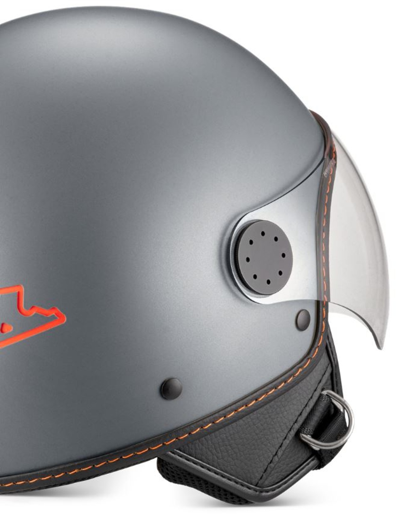 Vespa casque jet, Vespa Visor LangHe, gris/titanium (707/C)