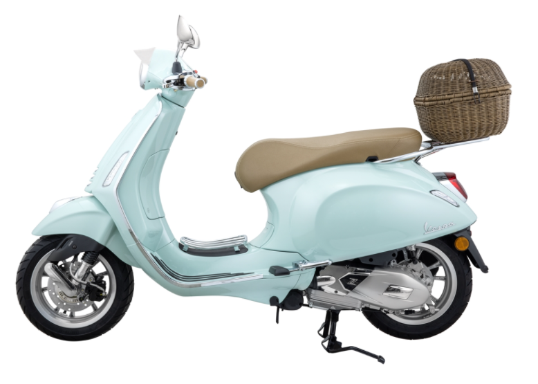 Panier Classic avec porte-bagages pour Vespa Primavera/Sprint 50-150ccm, marron foncé