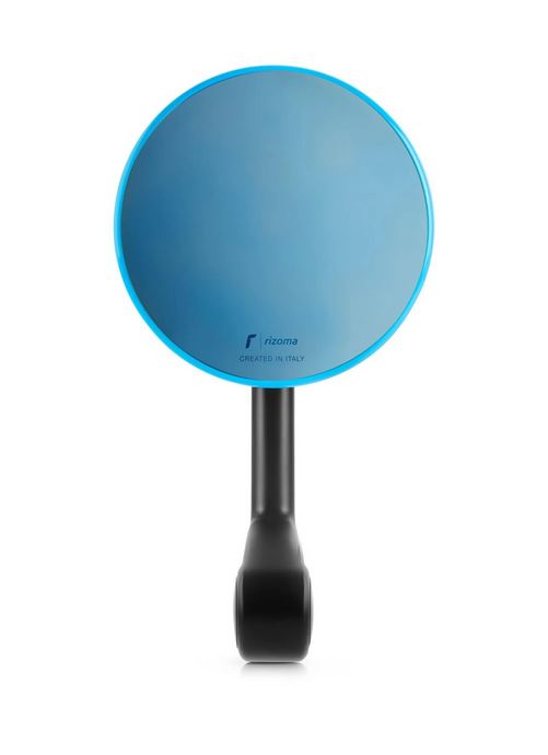 Rétroviseur d'extrémité de guidon RIZOMA E-POP pour Vespa gauche ou droite, noir/bleu