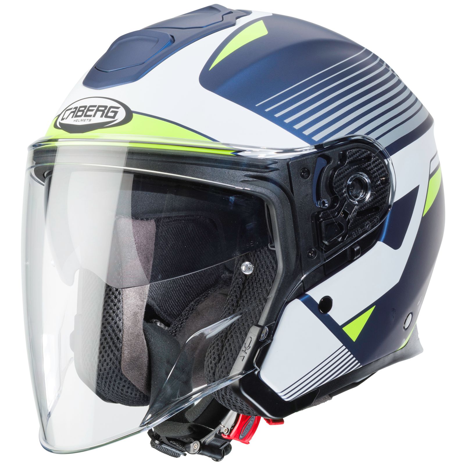 Caberg casque Flyon Rio, bleu mat/blanc-fluo-jaune
